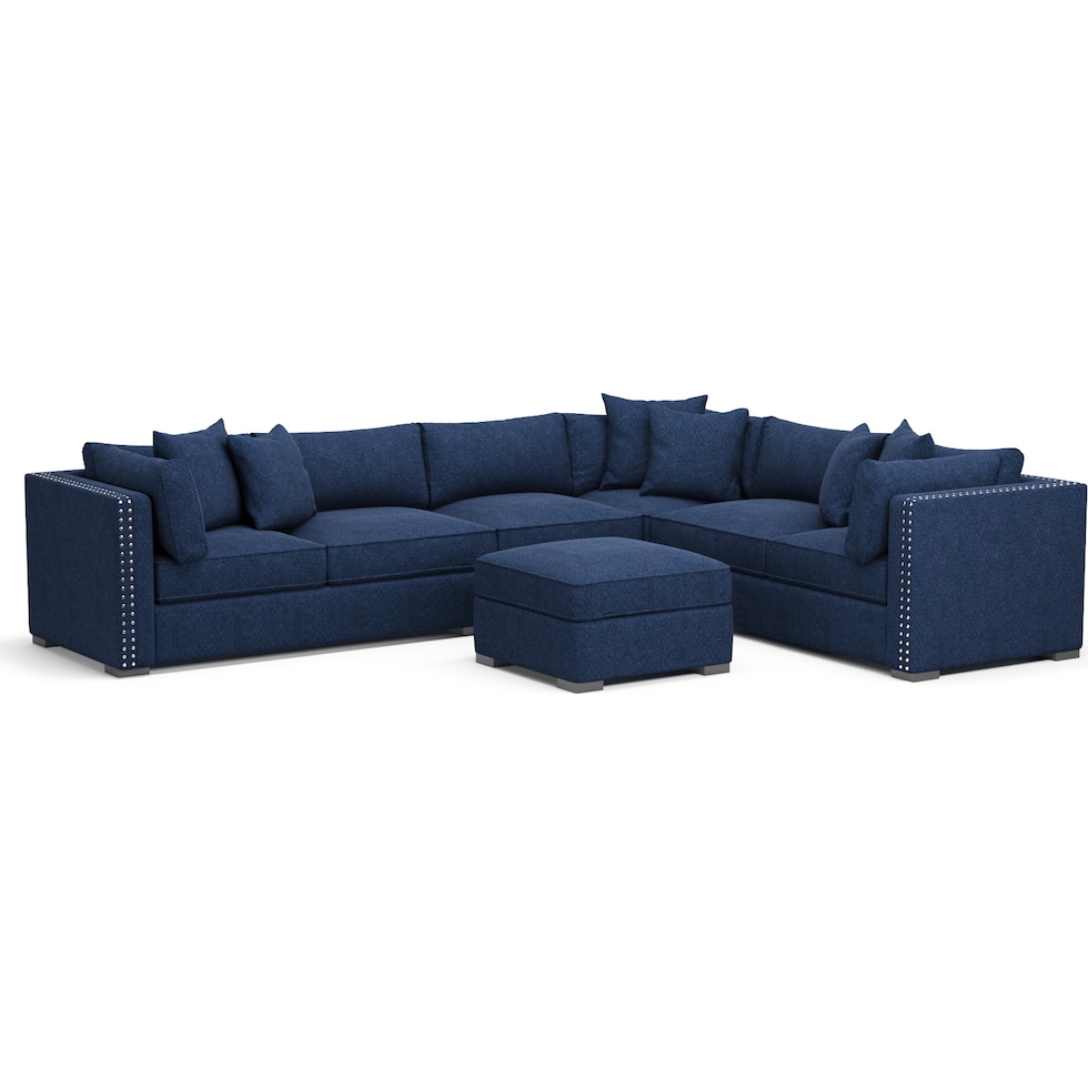 abington blue sectional   