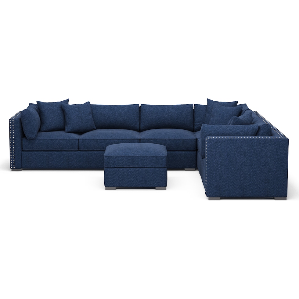 abington blue sectional   