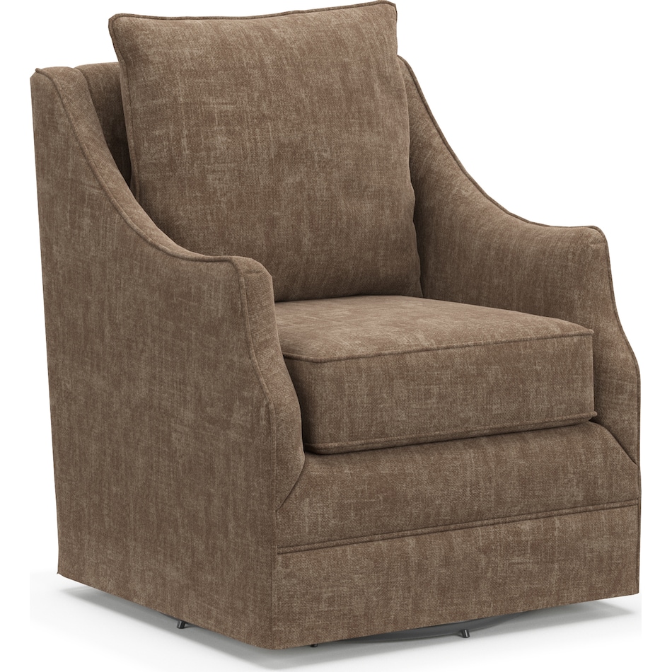 abington dark brown swivel chair   
