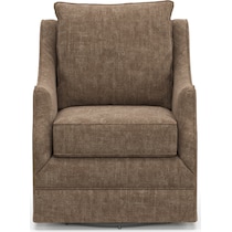 abington dark brown swivel chair   