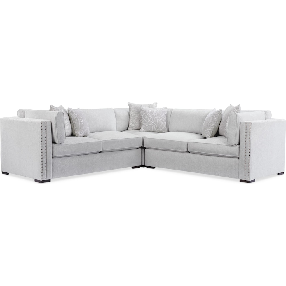 abington gray  pc sectional   