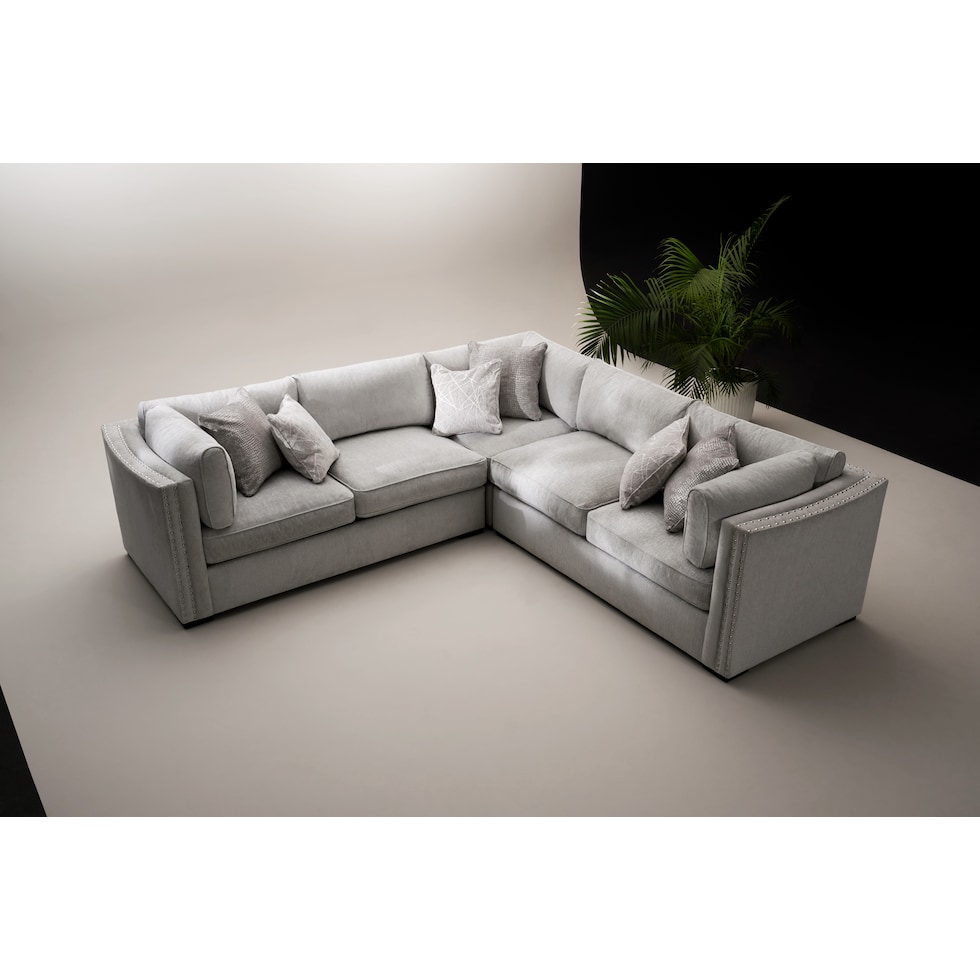 abington gray  pc sectional   