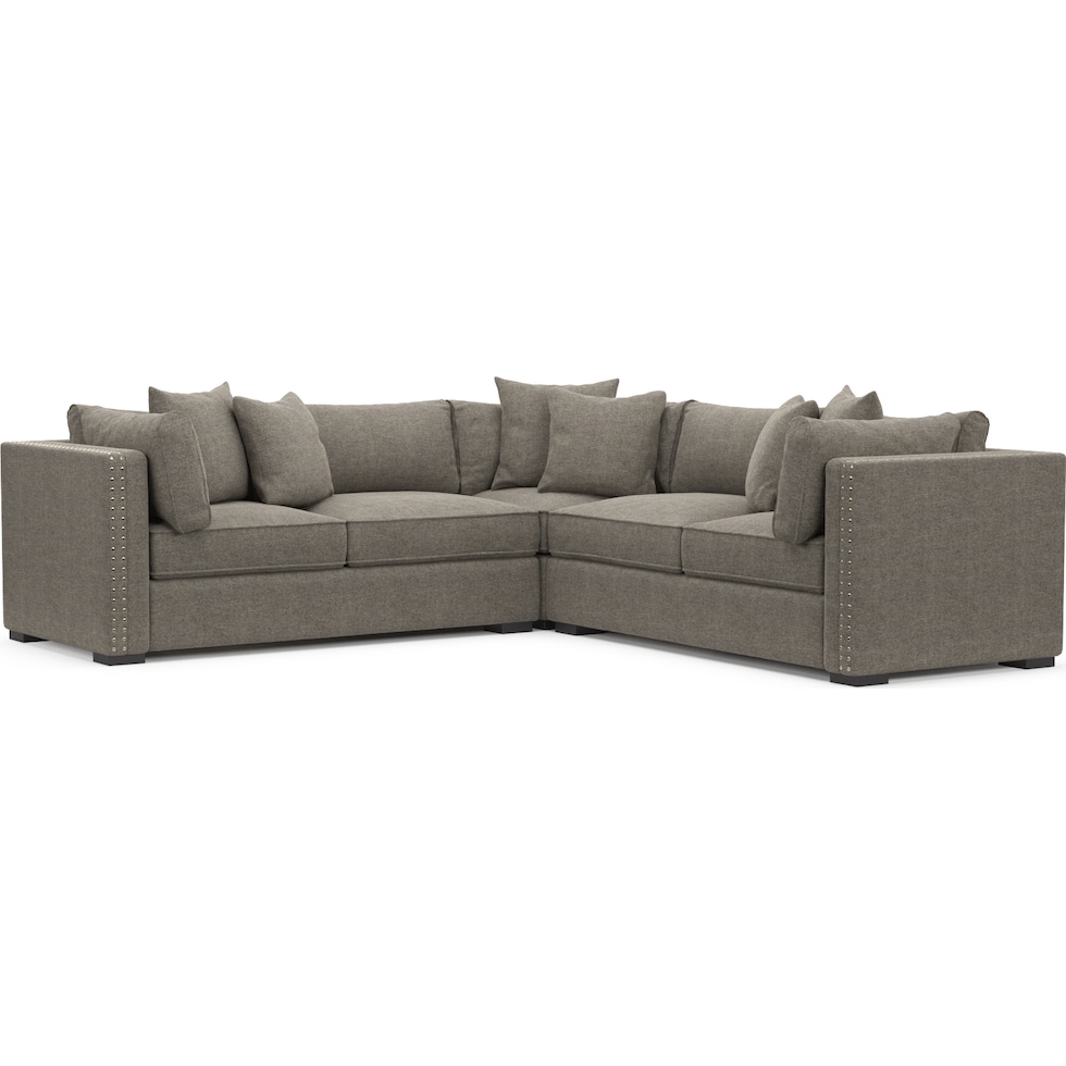 abington gray  pc sectional   