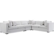 abington gray  pc sectional and ottoman   