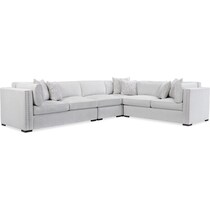 abington gray  pc sectional and ottoman   