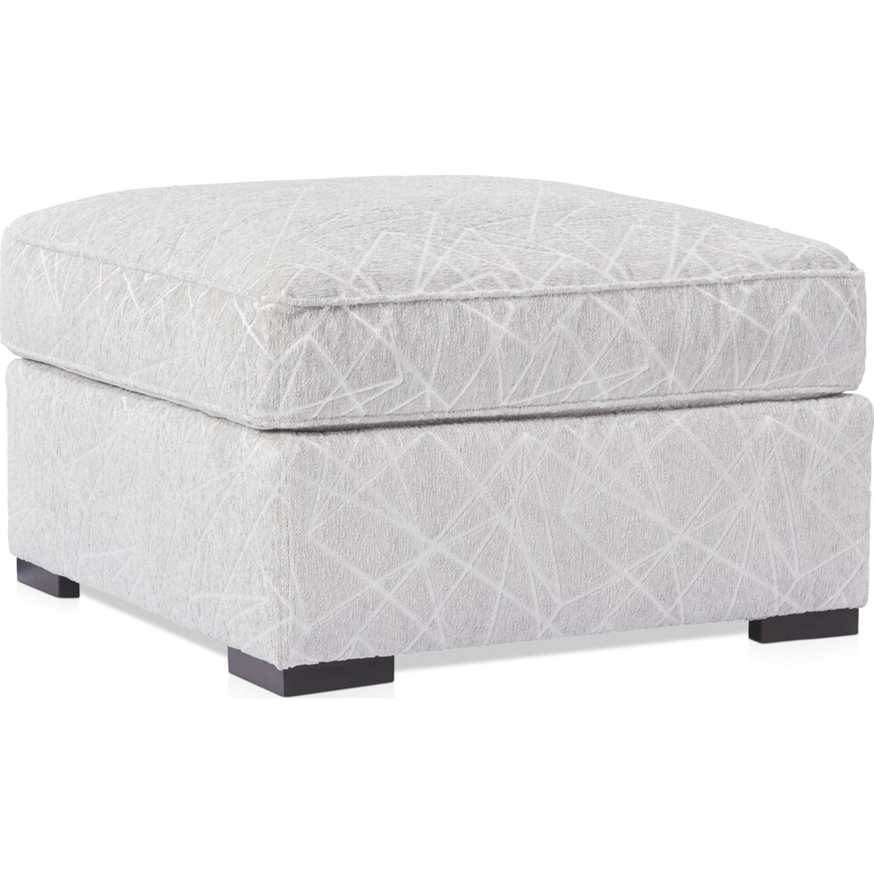 abington gray  pc sectional and ottoman   