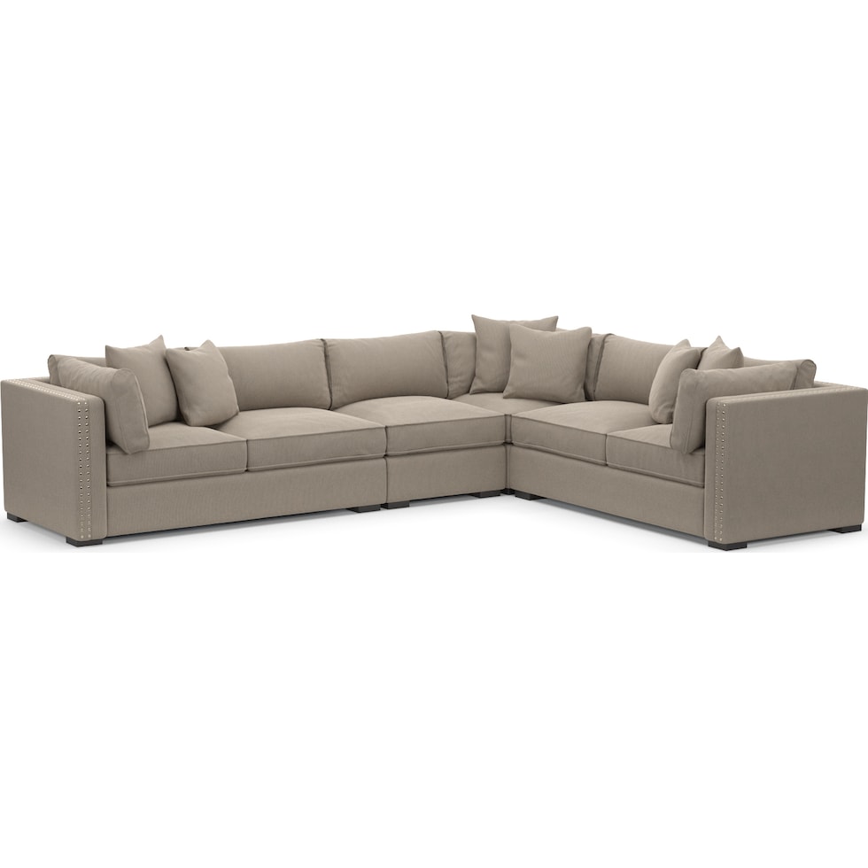 abington gray  pc sectional   