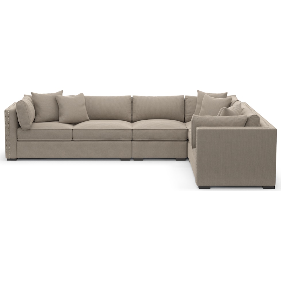 abington gray  pc sectional   