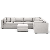 abington gray sectional   