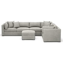 abington gray sectional   