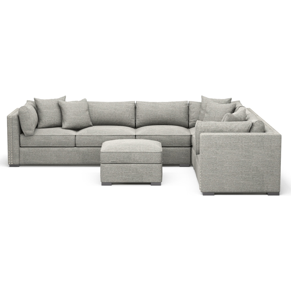 abington gray sectional   
