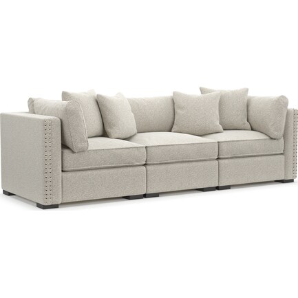 Abington Hybrid Comfort 3-Piece Sofa - Muse Stone