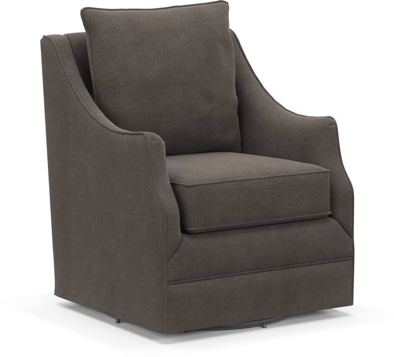 Mara Accent Swivel Chair Laurent Charcoal Value City Furniture