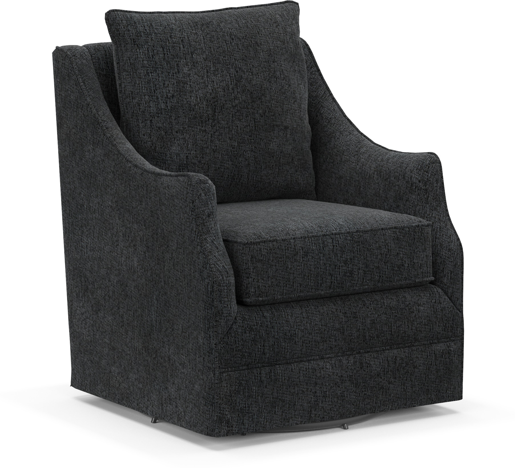 Mara Accent Swivel Chair Sherpa Charcoal Value City Furniture   Abington Gray Swivel Chair 8713197 1575551 