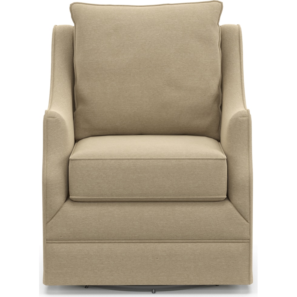 abington light brown swivel chair   