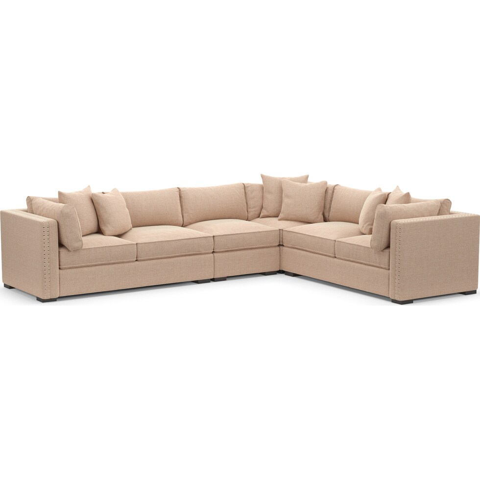 abington orange  pc sectional   