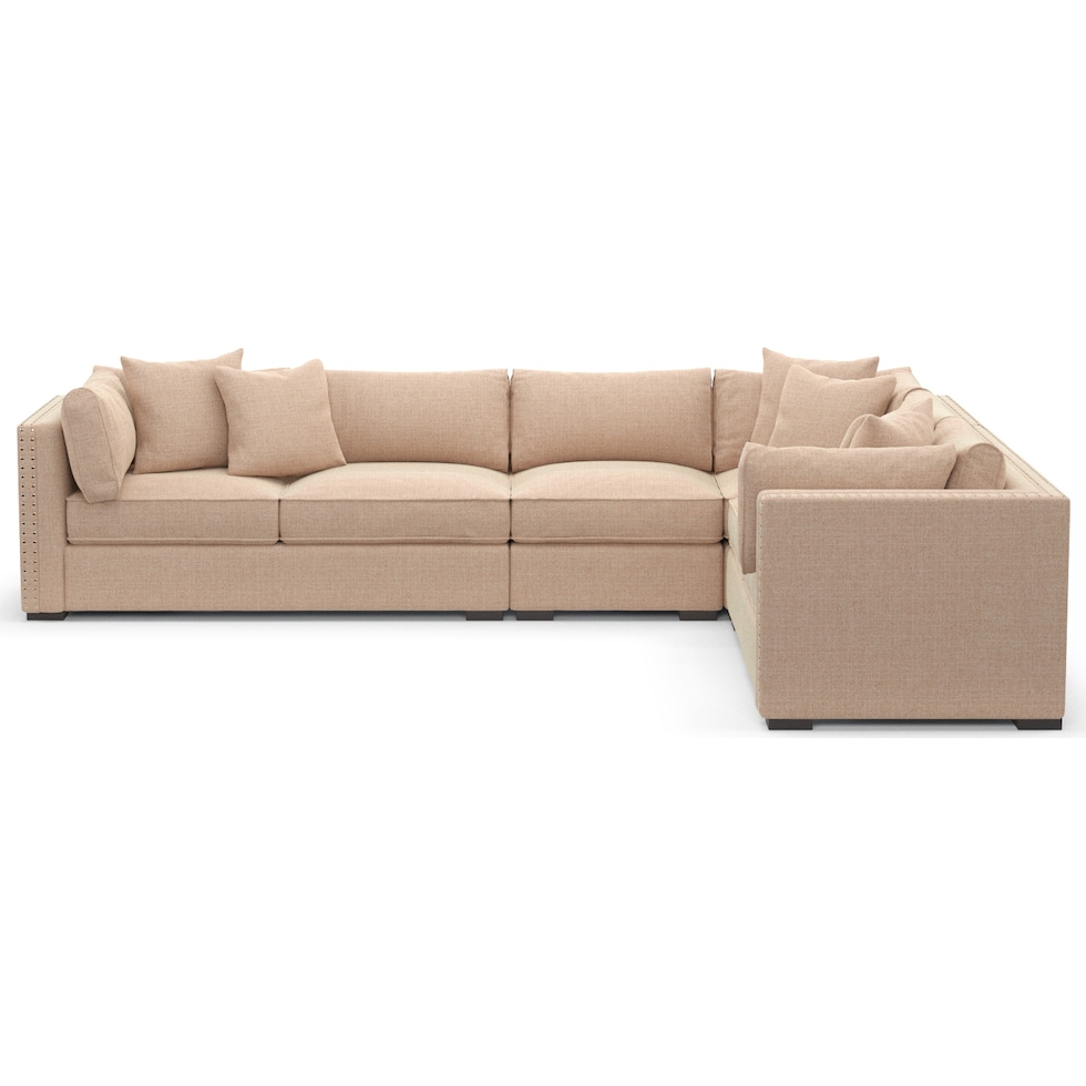 abington orange  pc sectional   