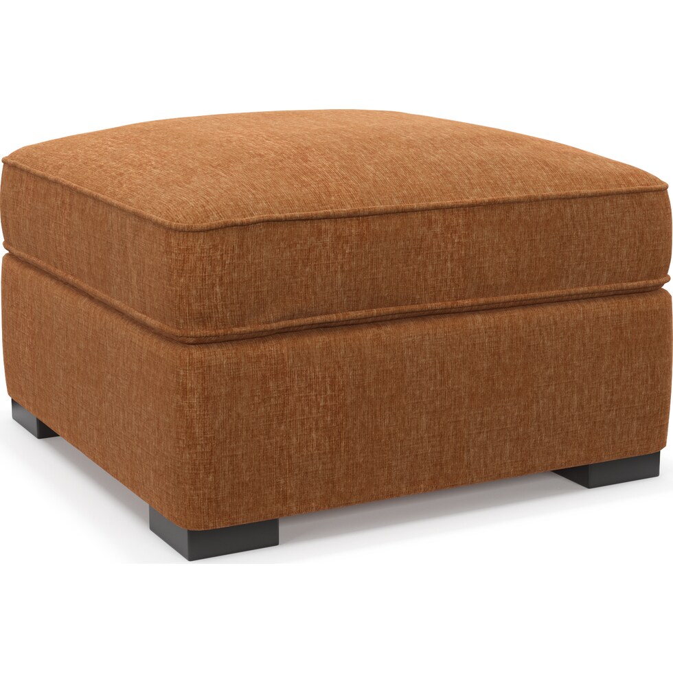 abington orange ottoman   
