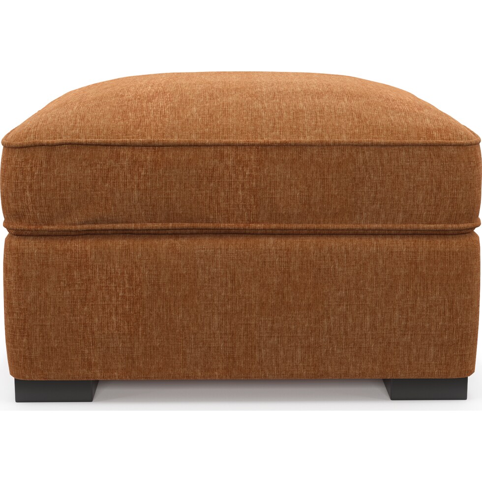 abington orange ottoman   
