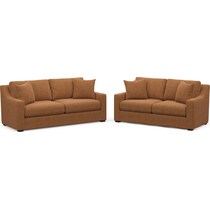 abington orange ottoman   