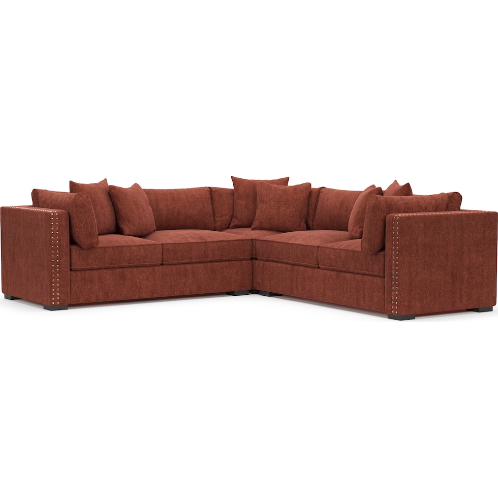 abington orange sectional   