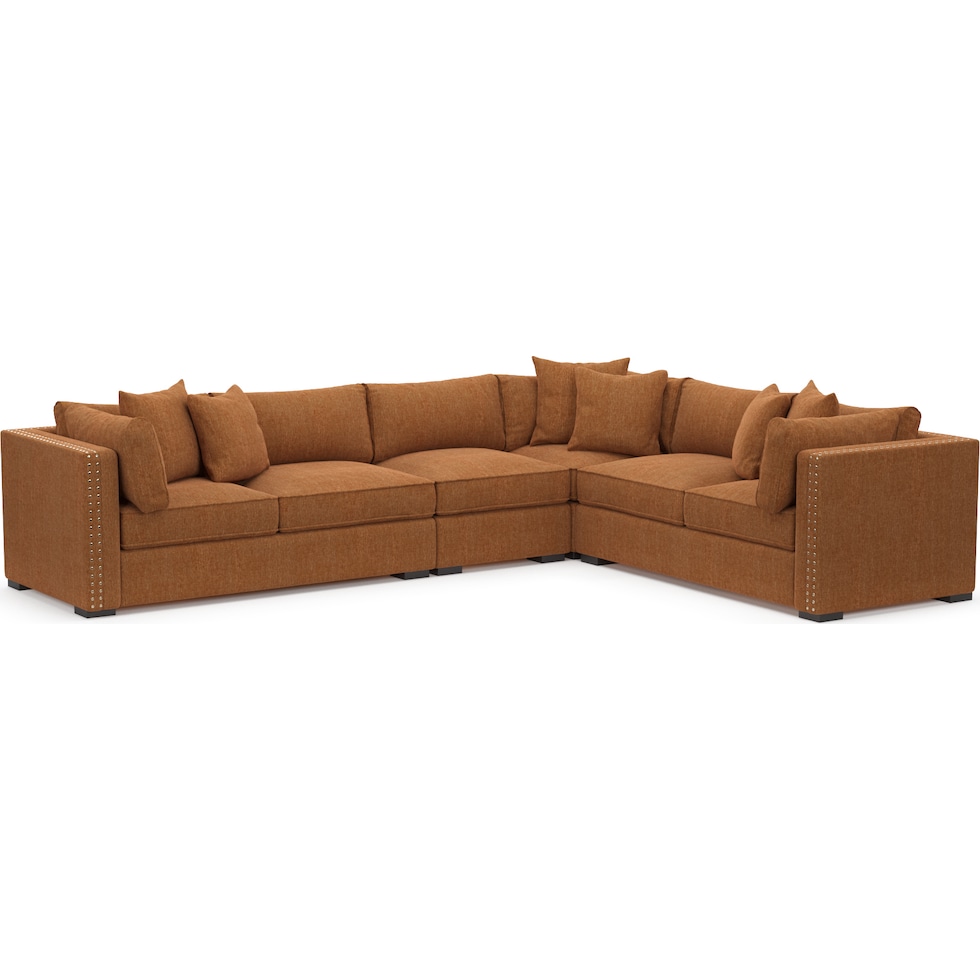 abington orange sectional   