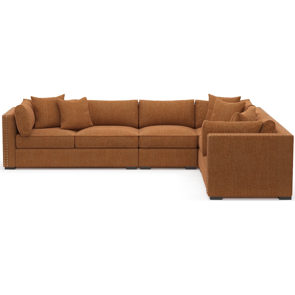 abington orange sectional   