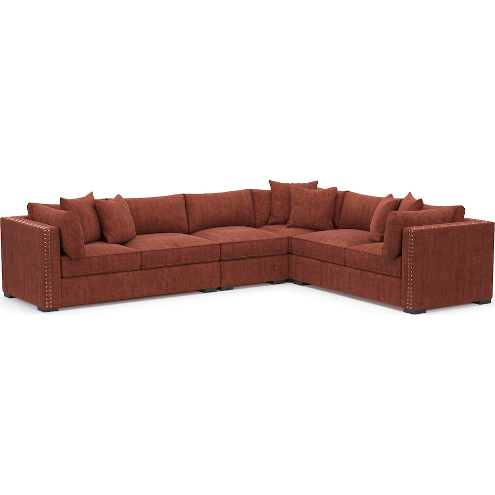abington orange sectional   