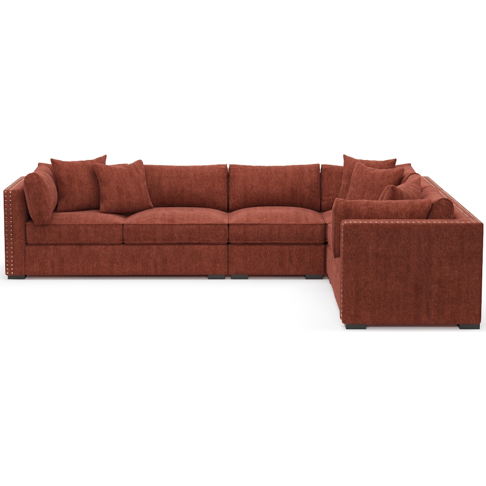 abington orange sectional   
