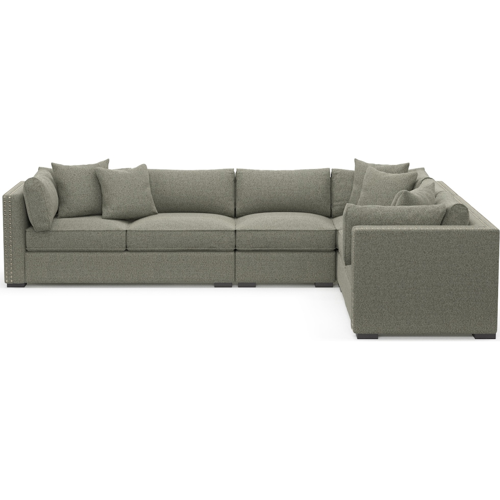 abington white  pc sectional   