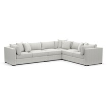 abington white  pc sectional   