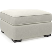 abington white ottoman   