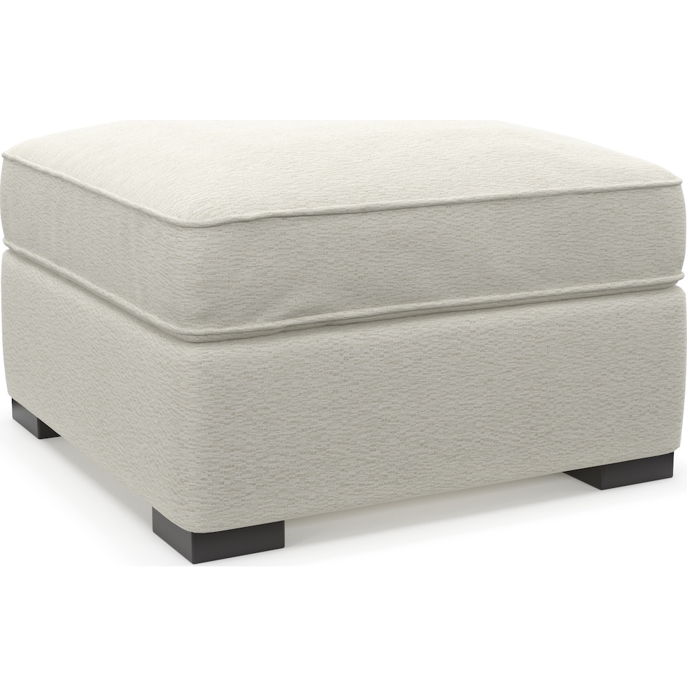 abington white ottoman   