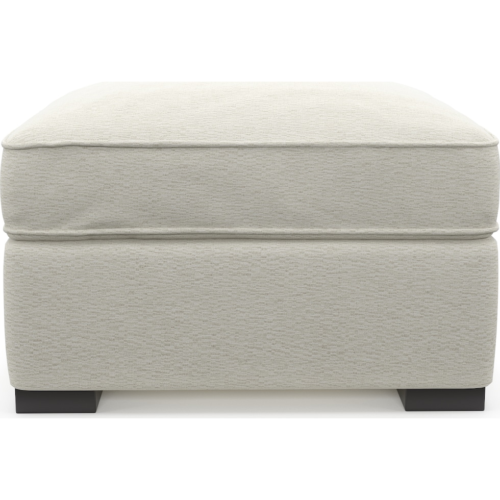 abington white ottoman   