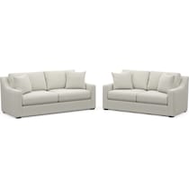 abington white ottoman   