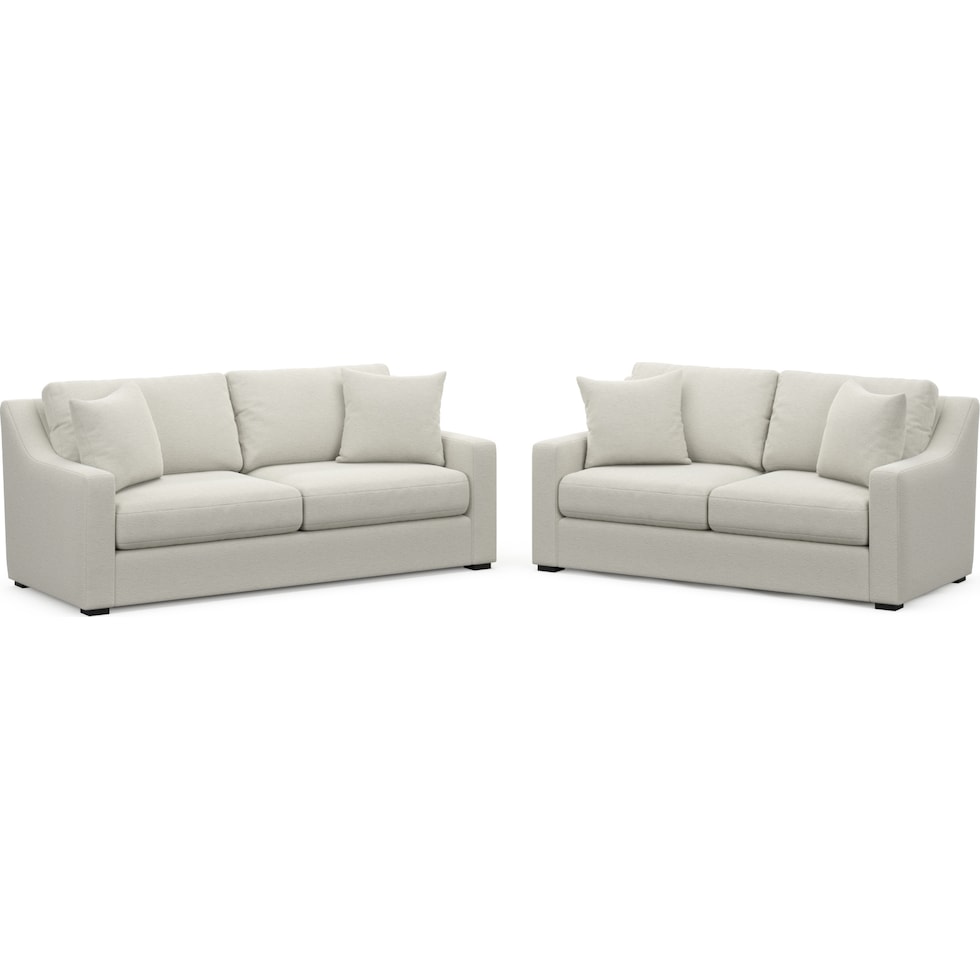 abington white ottoman   