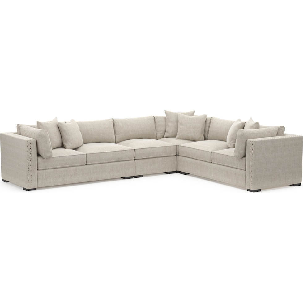 abington white sectional   