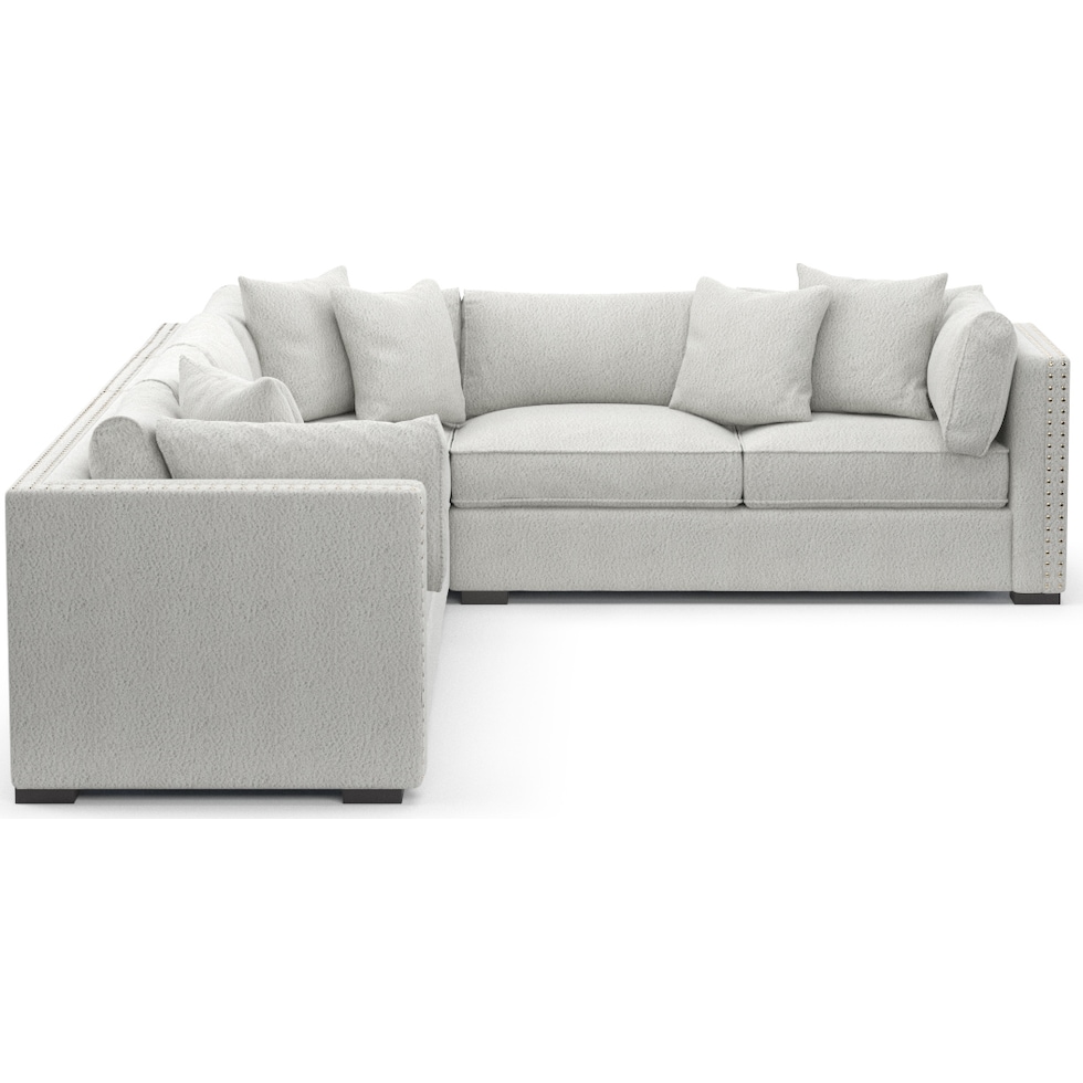 abington white sectional   
