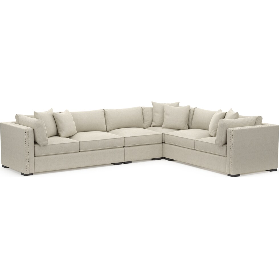 abington white sectional   