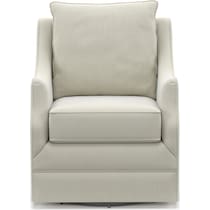 abington white swivel chair   