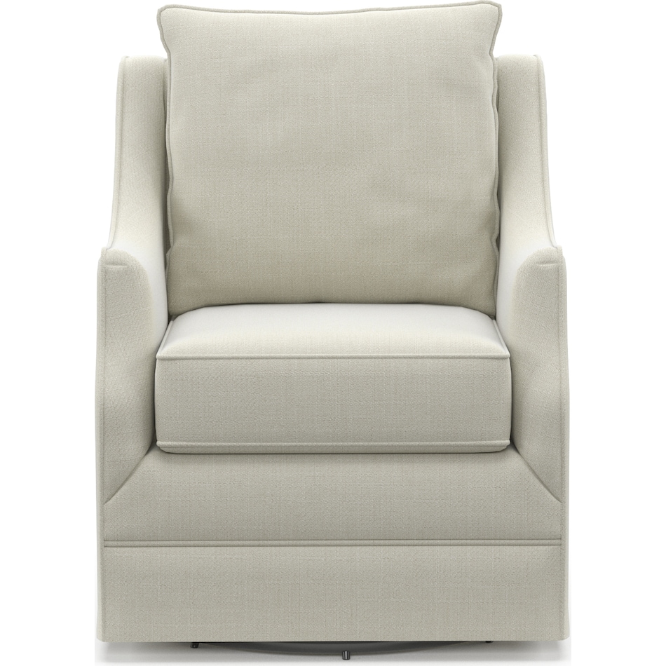 abington white swivel chair   