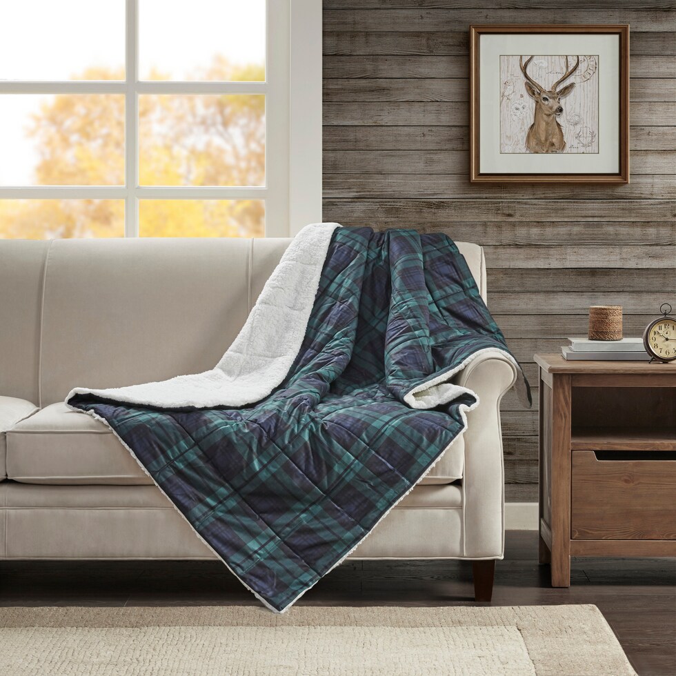 acadia blue blanket   