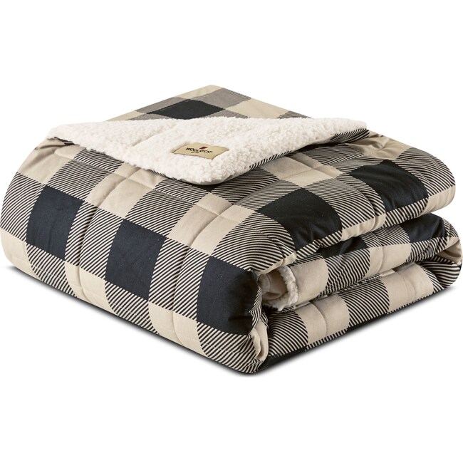 Accent and Occasional Furniture - Acadia Plaid Sherpa Throw
