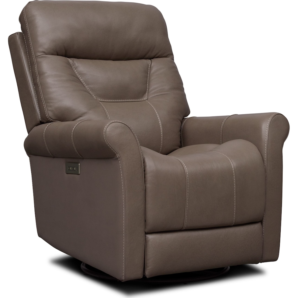 ace gray power recliner   
