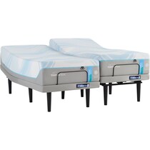 active breeze white split king mattress foundation set   
