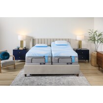 activebreeze white split california king mattress foundation set   
