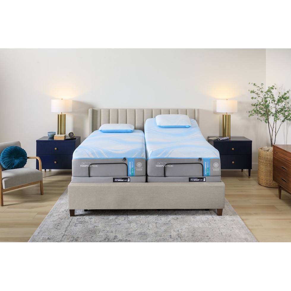 activebreeze white split king mattress foundation set   