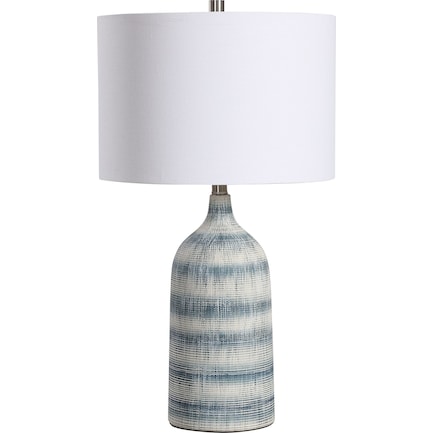 Table Lamps, Benoit Blue And White Ceramic Table Lamp