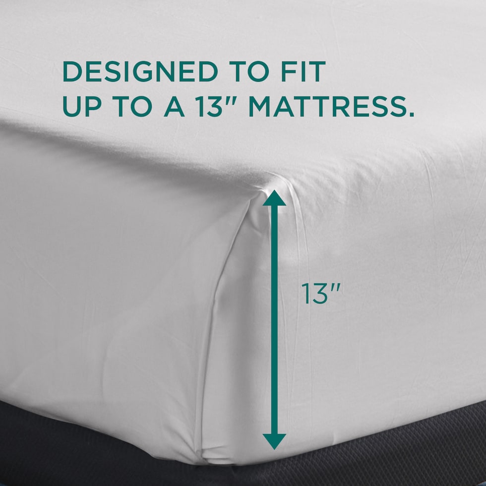 adapt  white split king sheet set   