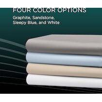adapt  white split king sheet set   